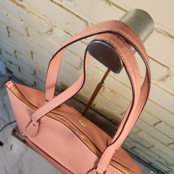 Like New Coach Gallery Coral Shoulder Bag Tote Purse Xl - Picture 5 of 12